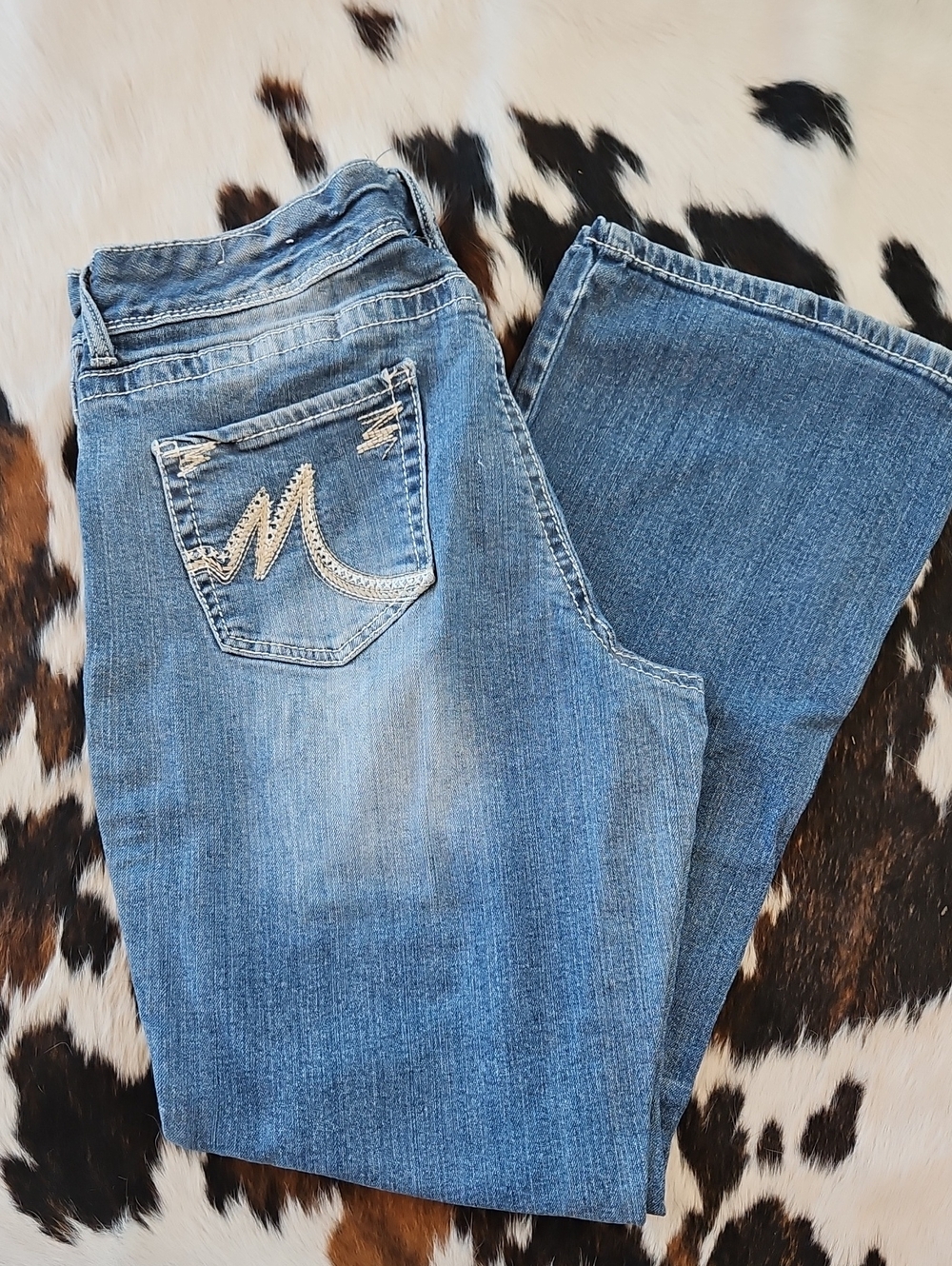 Maurices Blue Boot Cut Jeans with Embroidered Back Pocket